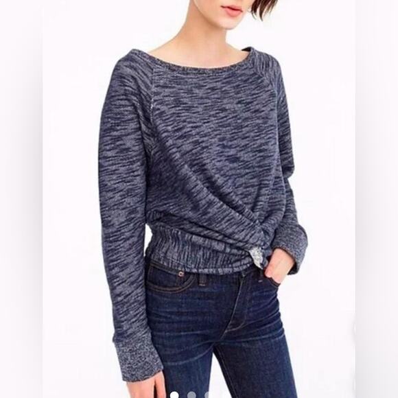 J. Crew Tops - J. Crew Twist-front heathered sweatshirt